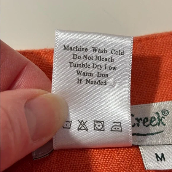 Coldwater Creek Women's Burnt Orange Linen Split-Neck Tunic - Picture 4 of 7